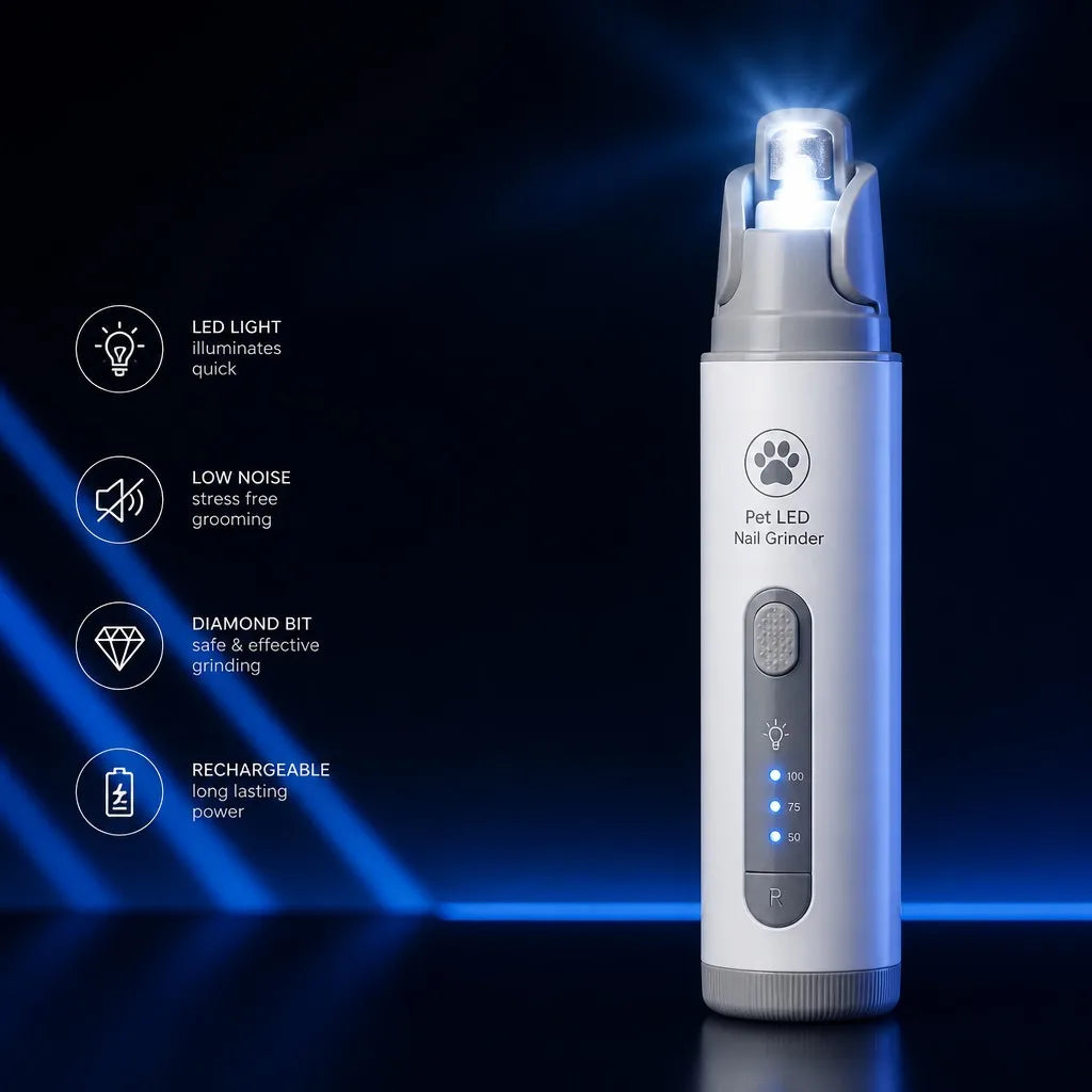 Pulidor de Uñas Profesional con LED para Mascotas
